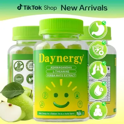 Zero Sugar Instant Boost Energy Gummies - Supports Cortisol Balance & Calming Stress for Mood, with Vitamin B12 and Probiotic...