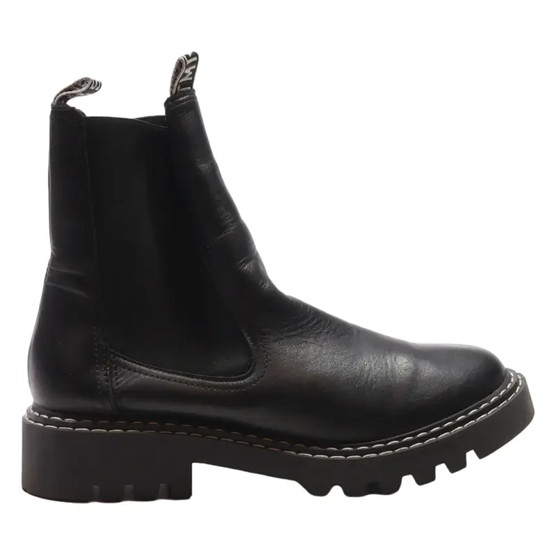 TAMARIS Chelsea Boots Black Leather Womens UK 6