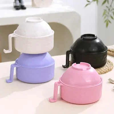 MIUVA Kitchen Accessories Ramen Bowl Set, 1 Set Instant Noodles Bowl & Tableware Kit, Microwave Safe Ramen Bowl with Fork, Sp...