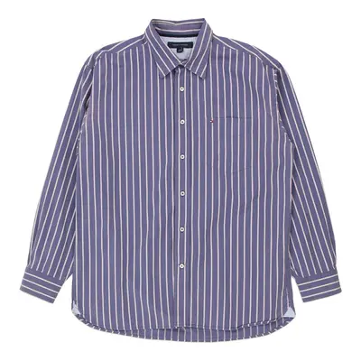 Tommy Hilfiger Striped Shirt - Large Blue Cotton