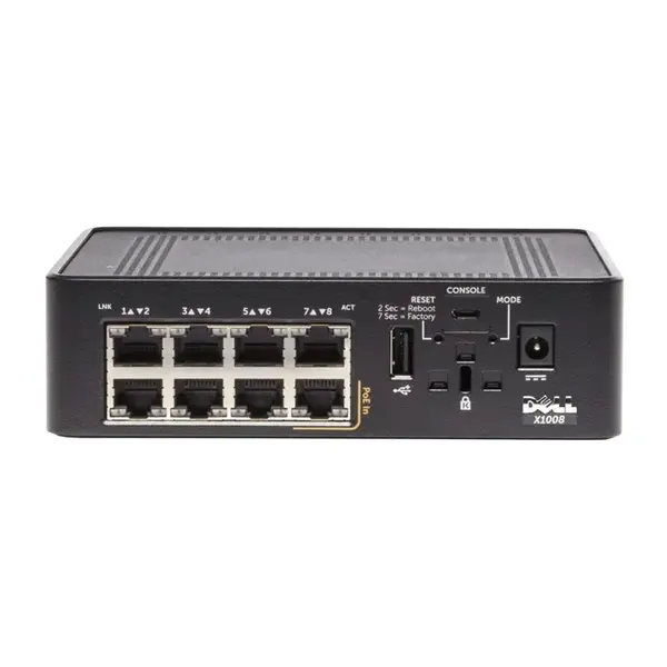 Y4C5X1008AU Dell X-Series X1008 8 x 10/100/1000Base-T RJ-45 Ports Layer 2 Managed Gigabit Ethernet Switch