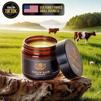 Organic Beef Tallow Balm with Raw Honey – Natural Nourishing Cream for Soft, Radiant Skin – Pure All-Natural 2 oz Moistur...