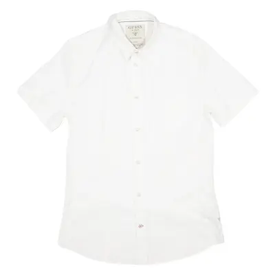 GUESS Mens Plain Shirt White S