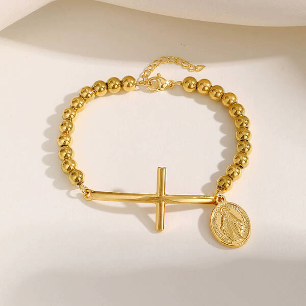 304 Stainless Steel Beaded Bracelets for Women
