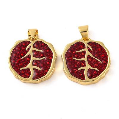 Rack Plating Brass Enamel Pendants