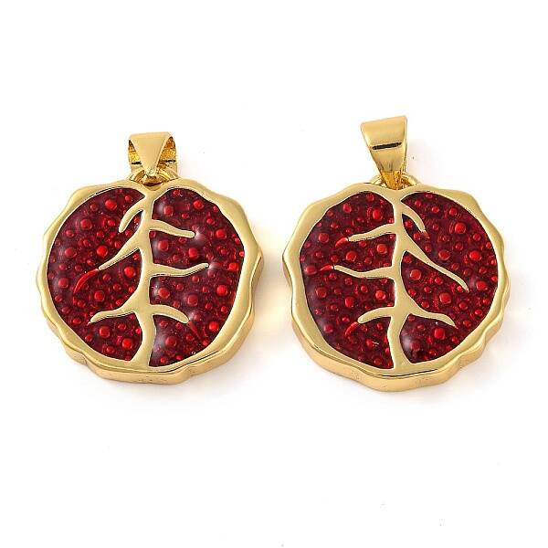 Rack Plating Brass Enamel Pendants