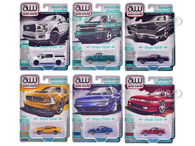 Auto World Premium 2025 Release 1 Set A of 6 pieces 1/64 Diecast Model Cars by Auto World
