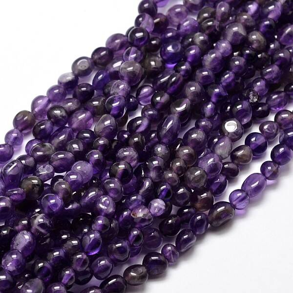 Natural Amethyst Nuggets Beads Strands