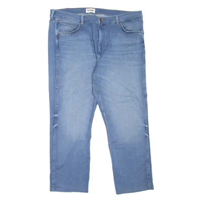 WRANGLER Greensboro Mens Jeans Blue Slim Straight Stone Wash W40 L29