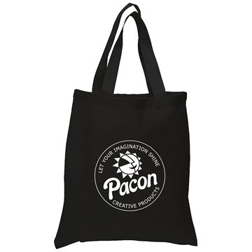100 Custom 5.5 oz Economy Cotton Canvas Tote - Reinforced Handles