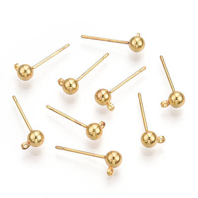 Brass Stud Earring Findings