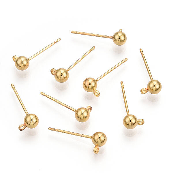 Brass Stud Earring Findings