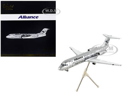 Fokker F70 Commercial Aircraft Alliance Airlines - 100 Years First Flight from England Silver Metallic Gemini 200 Series 1/20...