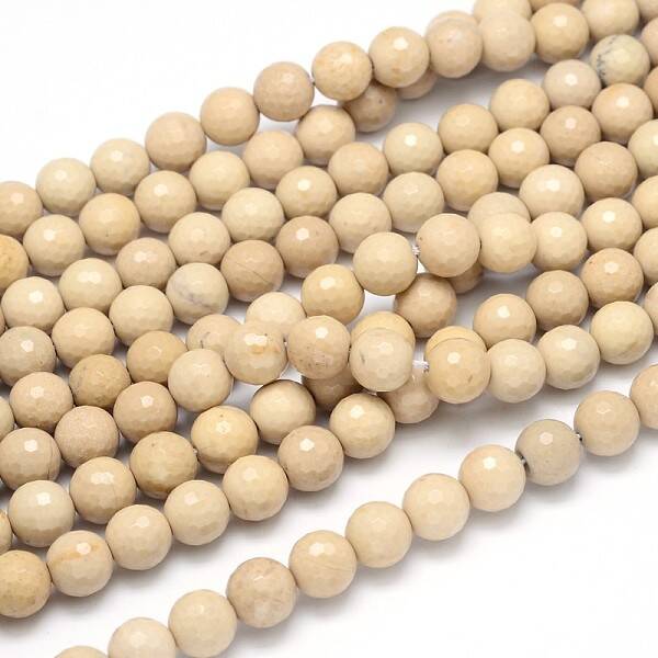 Natural Riverstone Round Bead Strands