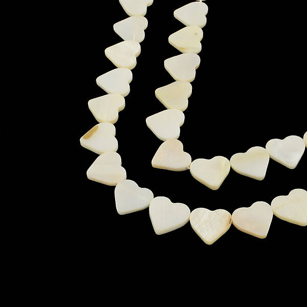 Heart Natural Sea Shell Beads Strands