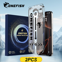 One Fish Screen Protector 2 Pack for iPhone,  Airbagged and Drop-Proof,  Protection of Privacy, Anti-fingerprint, Dust Protec...