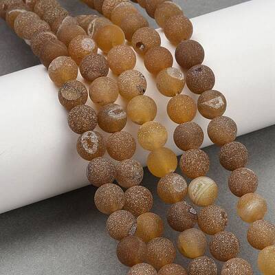 Natural Druzy Agate Beads Strands