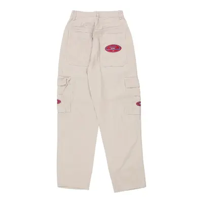 Hip Hop Wake Jeans Cargo Trousers - 26W UK 8 Beige Cotton