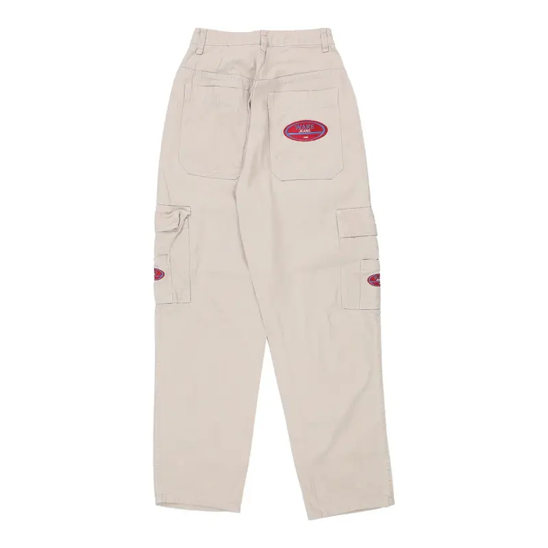 Hip Hop Wake Jeans Cargo Trousers - 26W UK 8 Beige Cotton