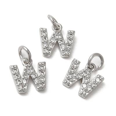 Brass Micro Pave Grade AAA Cubic Zirconia Charms