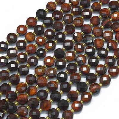Dyed Natural Red Tiger Eye Beads Strands