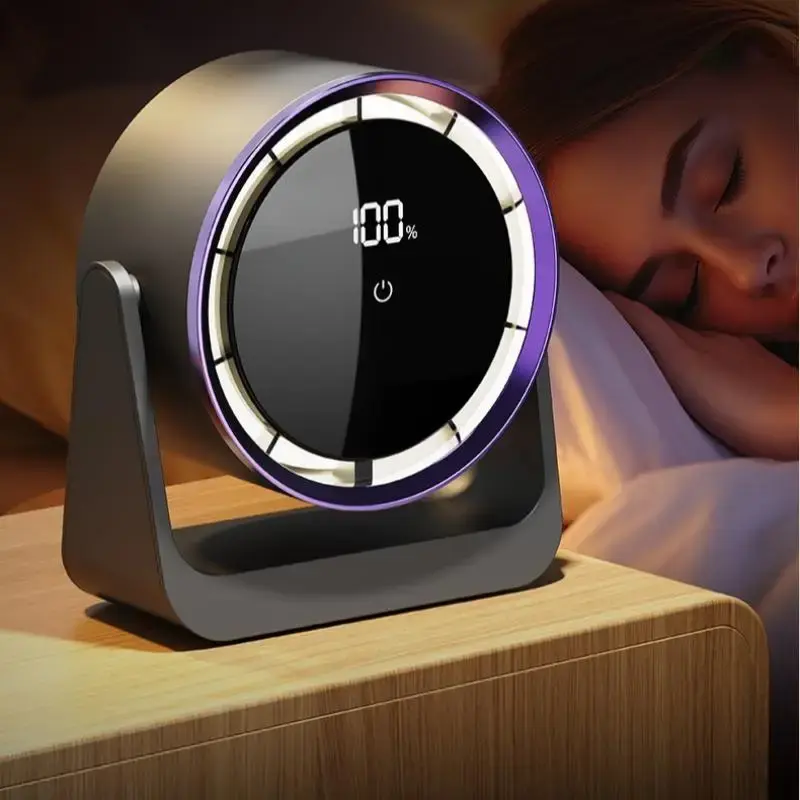 Portable Air Purifier, USB Rechargeable Air Circulation Fan with LED Display, 5 Speed Air Flow Fan, Household Appliances for ...