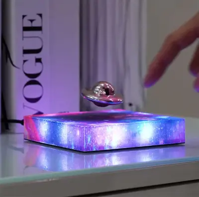 Magnetic Suspension UFO Star Light Creative Gift Decoration | Color: Starry Sky Bottom | Please Input: AU