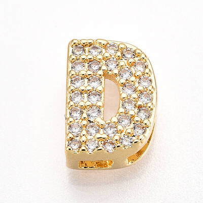 Brass Micro Pave Cubic Zirconia Charms