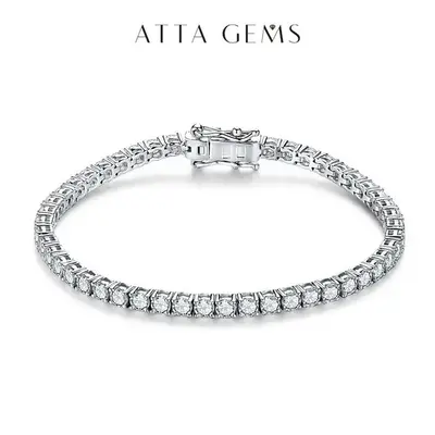 Synthetic Moissanite Tennis Bracelet D Color VVS1 Moissanite for Women Birthday Party Gift B001
