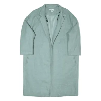 H&M Overcoat Jacket Blue Wool Womens L