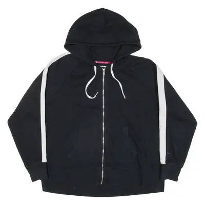 TOMMY HILFIGER Womens Black Hoodie Full Zip XL