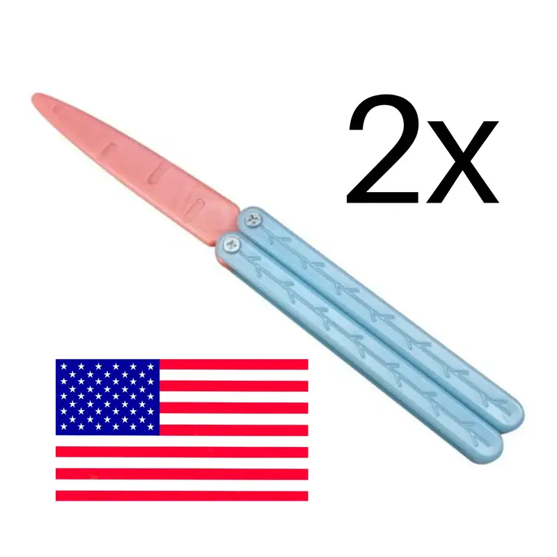 2x GLOW IN THE DARK Butterfly Carrot Fidget Toy Stress Relief ASMR ADHD