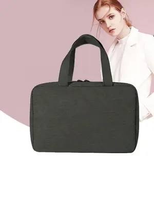 Summer 2025 Fashion Solid Color Travel Toiletry Bag, Large Capacity Cosmetic Storage Bag, Portable Storage Bag for Travel, Gy...