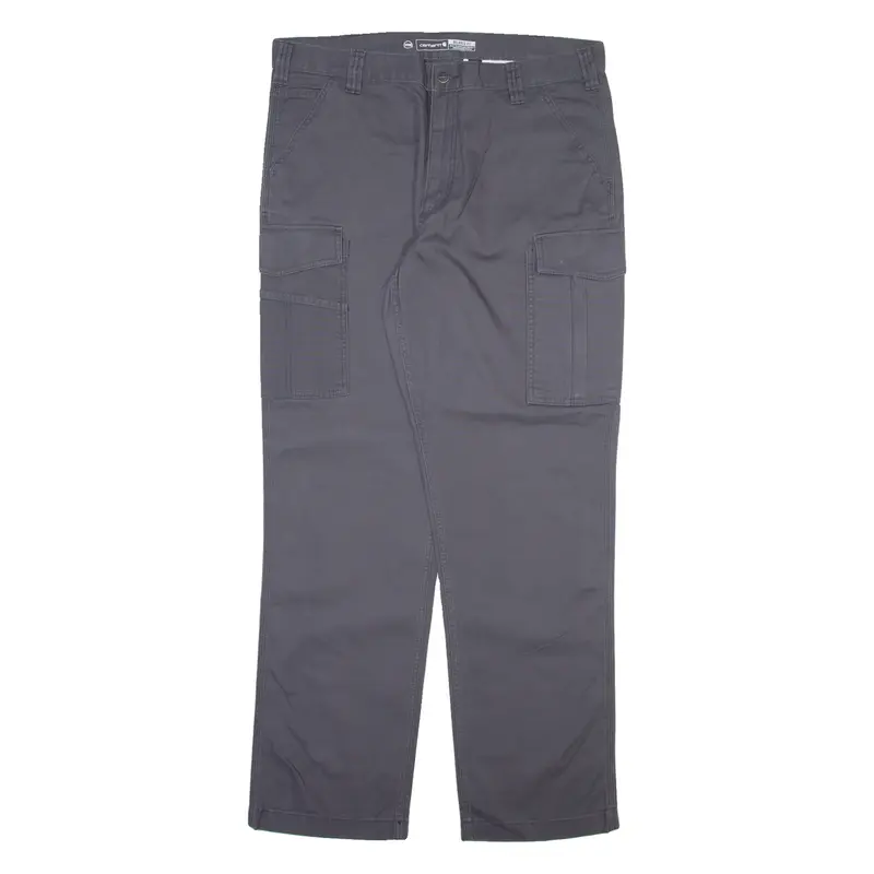 CARHARTT Cargo Mens Trousers Grey Relaxed Straight W38 L34