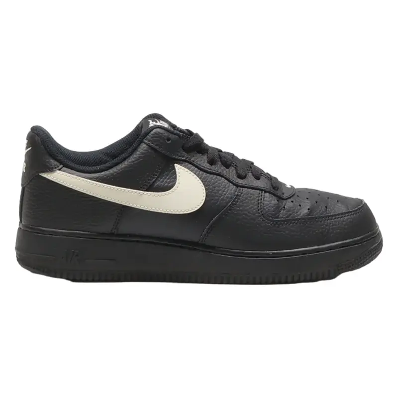 NIKE Air Force 1 2017 Sneaker Trainers Black Leather Mens UK 7.5