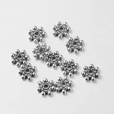 Tibetan Style Alloy Daisy Spacer Beads