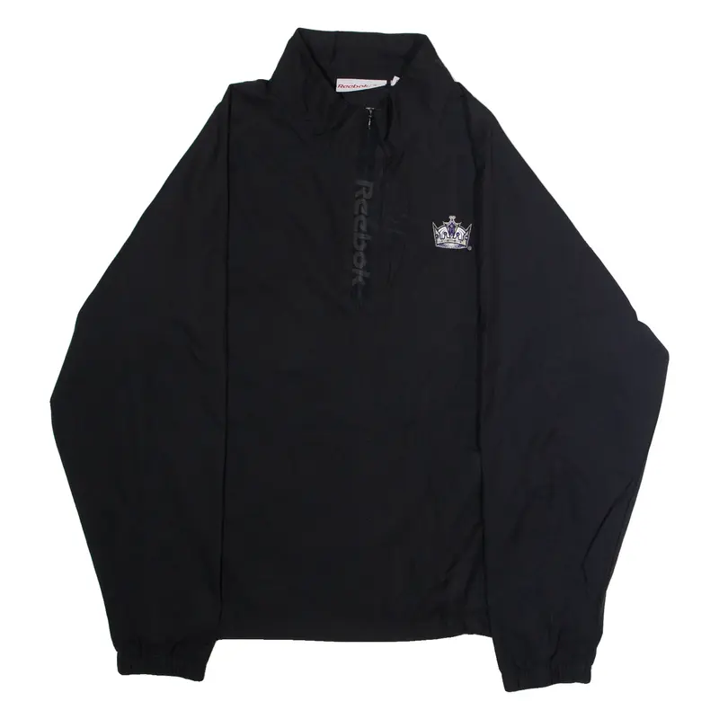 REEBOK Los Angeles Kings Ice Hockey Mens Pullover Jacket Black USA M