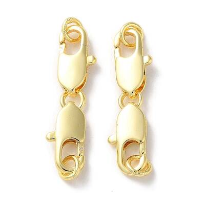 Rack Plating Brass Lobster Claw Clasps