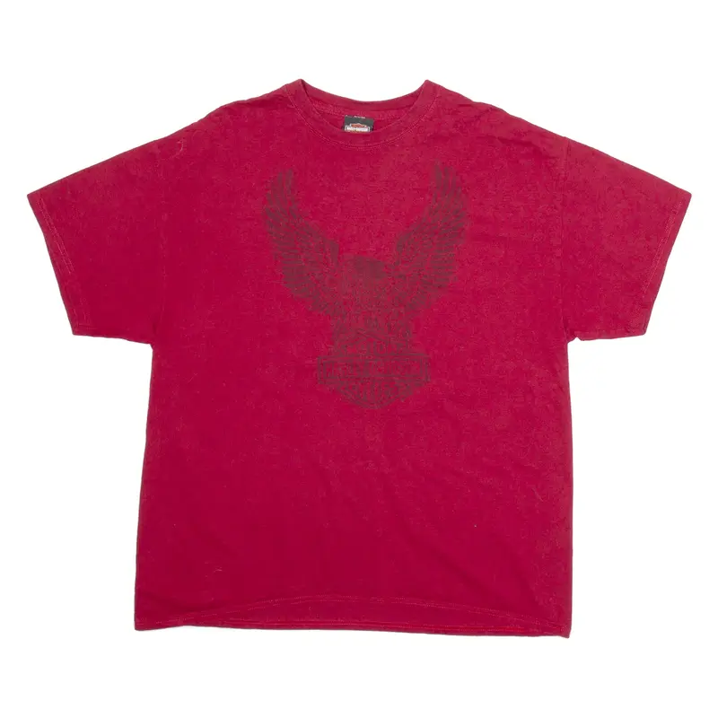 HARLEY DAVIDSON Mens T-Shirt Red XL