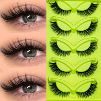 Natural Fluffy False Eyelashes, 5 Pairs Mixed Length DIY Eyelashes, Personalized Eyelash Extension, Durable and Lightweight, ...