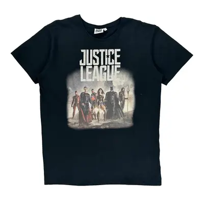 Justice League Graphic T-Shirt - Medium Black Cotton