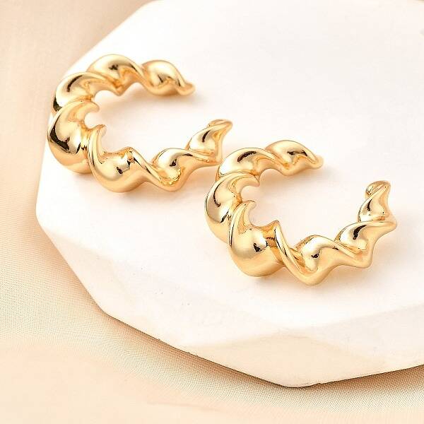 Brass Cuff Earrings