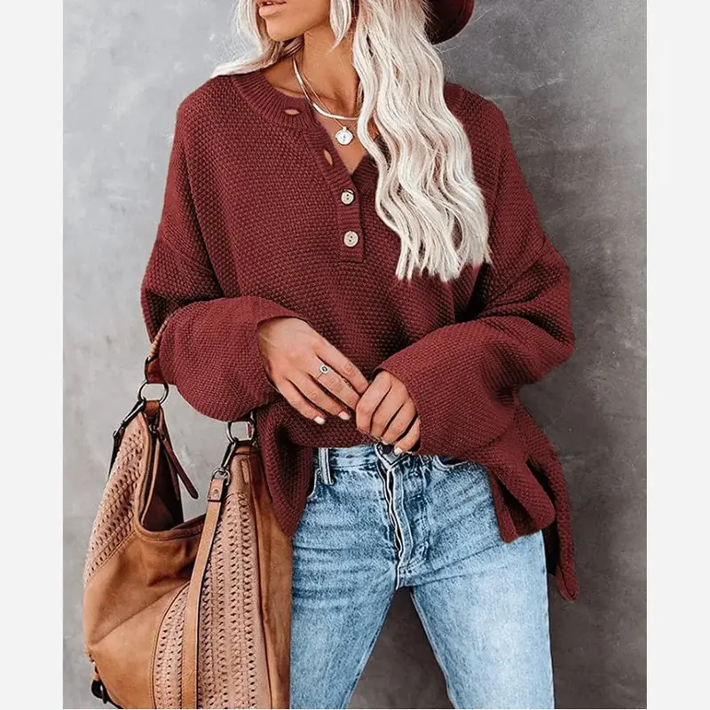 Serenna – Women's Sweater with Bow and Round Neckline