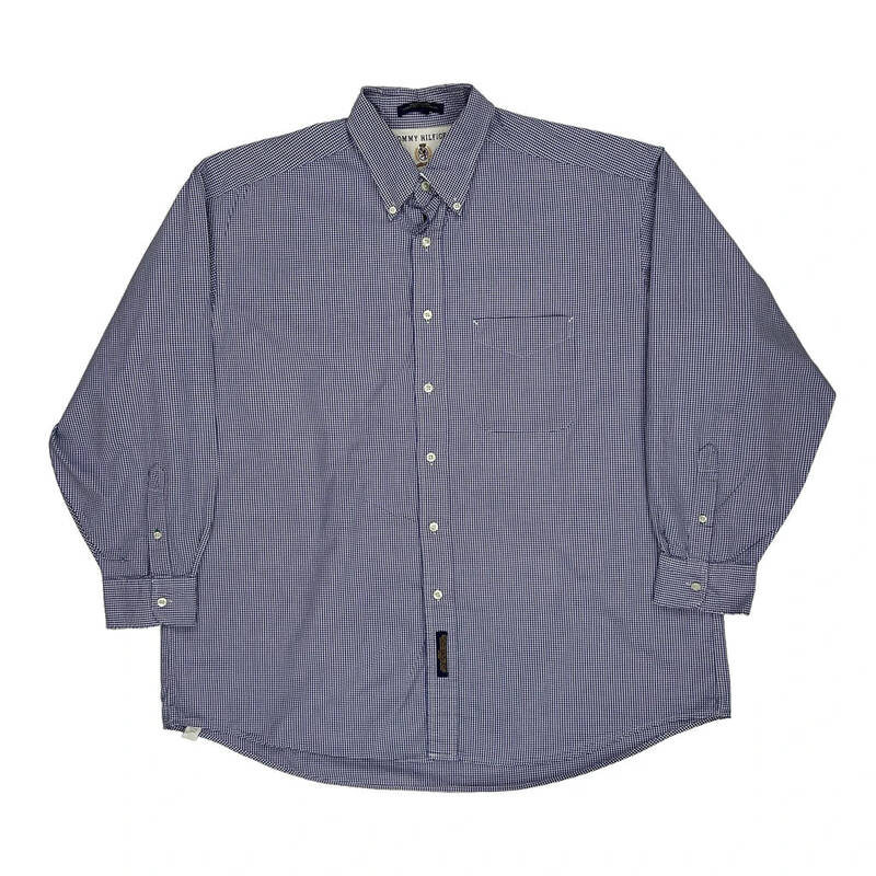 Tommy Hilfiger Checked Shirt - Medium Blue Cotton