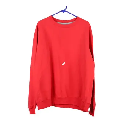 Champion Sweatshirt - XL Red Cotton Blend