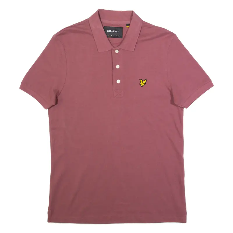 LYLE & SCOTT Mens Polo Shirt Pink S