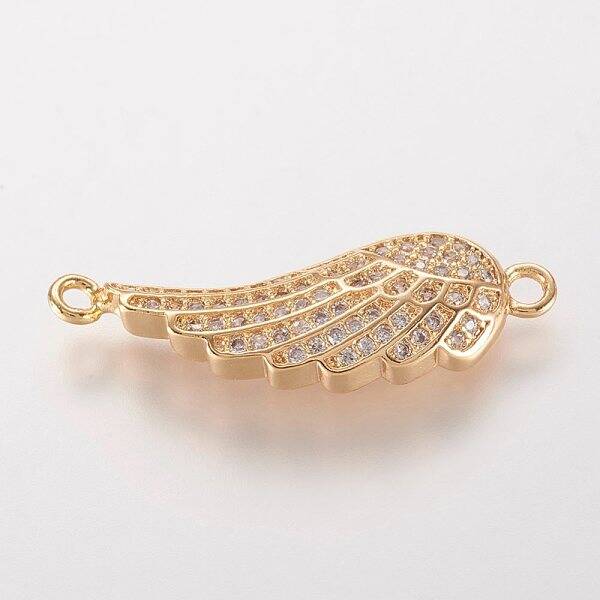 Brass Micro Pave Cubic Zirconia Links