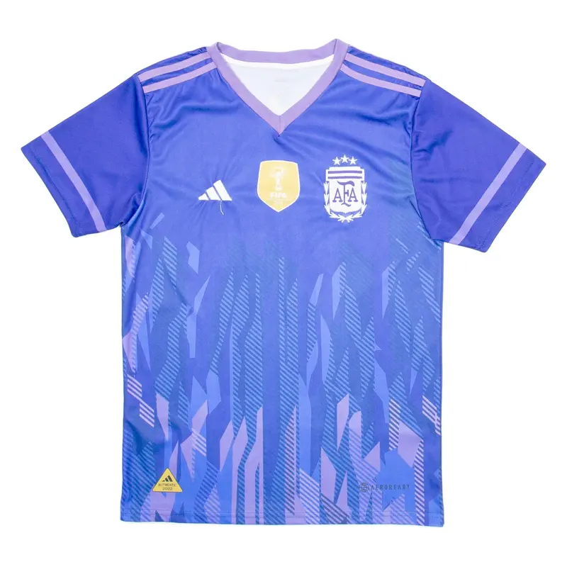 ADIDAS Argentina Mens Football Shirt Jersey Blue V-Neck M