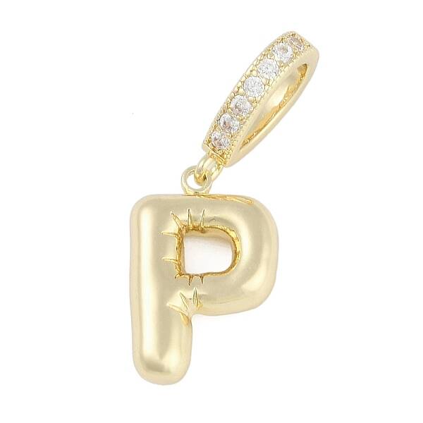 Brass Micro Pave Clear Cubic Zirconia Pendants