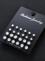Fashion Simple Rhinestone Decor Stud Cute Earrings, Fashionable Jewelry, Fall Matching Stud Earrings for Men, Unique Accessor...
